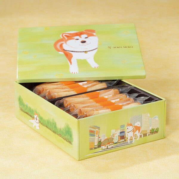 YOKU MOKU 雪茄蛋捲 柴犬鐵盒 16入-2
